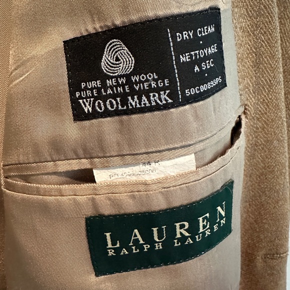 Lauren Ralph Lauren wool camel blazer - Picture 3 of 5